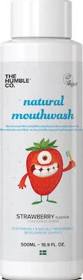 The Humble Co - Ujë pastrues për gojë , për fëmijë 3-12 vjet Strawberry 500ml