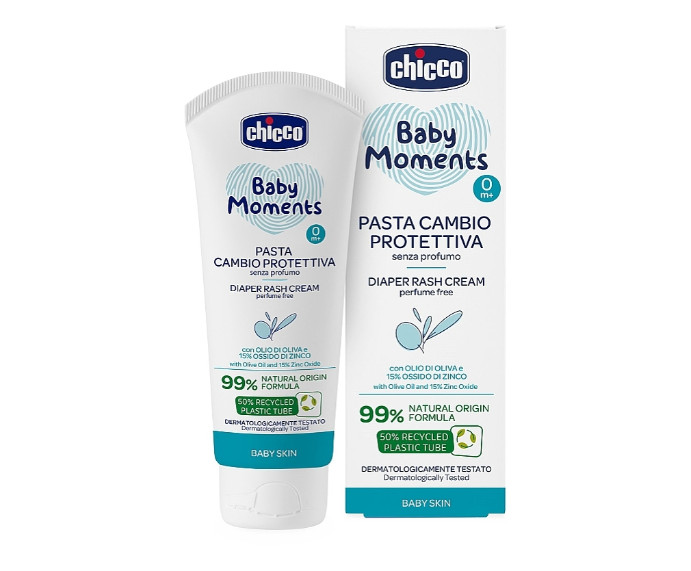 Chicco Baby Moments Pasta Cambio ProtettivaKrem mbrojtës kundër irritimeve nga pelenat