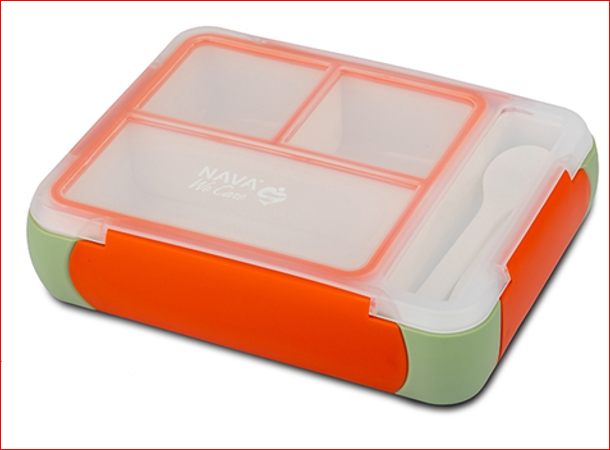 Enë plastike drejtkëndëshe për ushqim "We Care" Nava, 800 ml