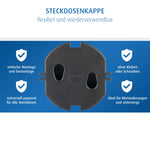 Socket covers, 5 pieces, black