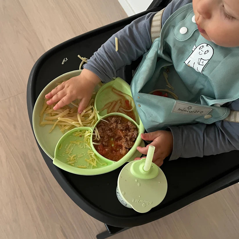 Seti "Healthy Meal" (Vakt i shëndetshëm) - Pjata me ndarje (Keylime/Keylime) Miniware