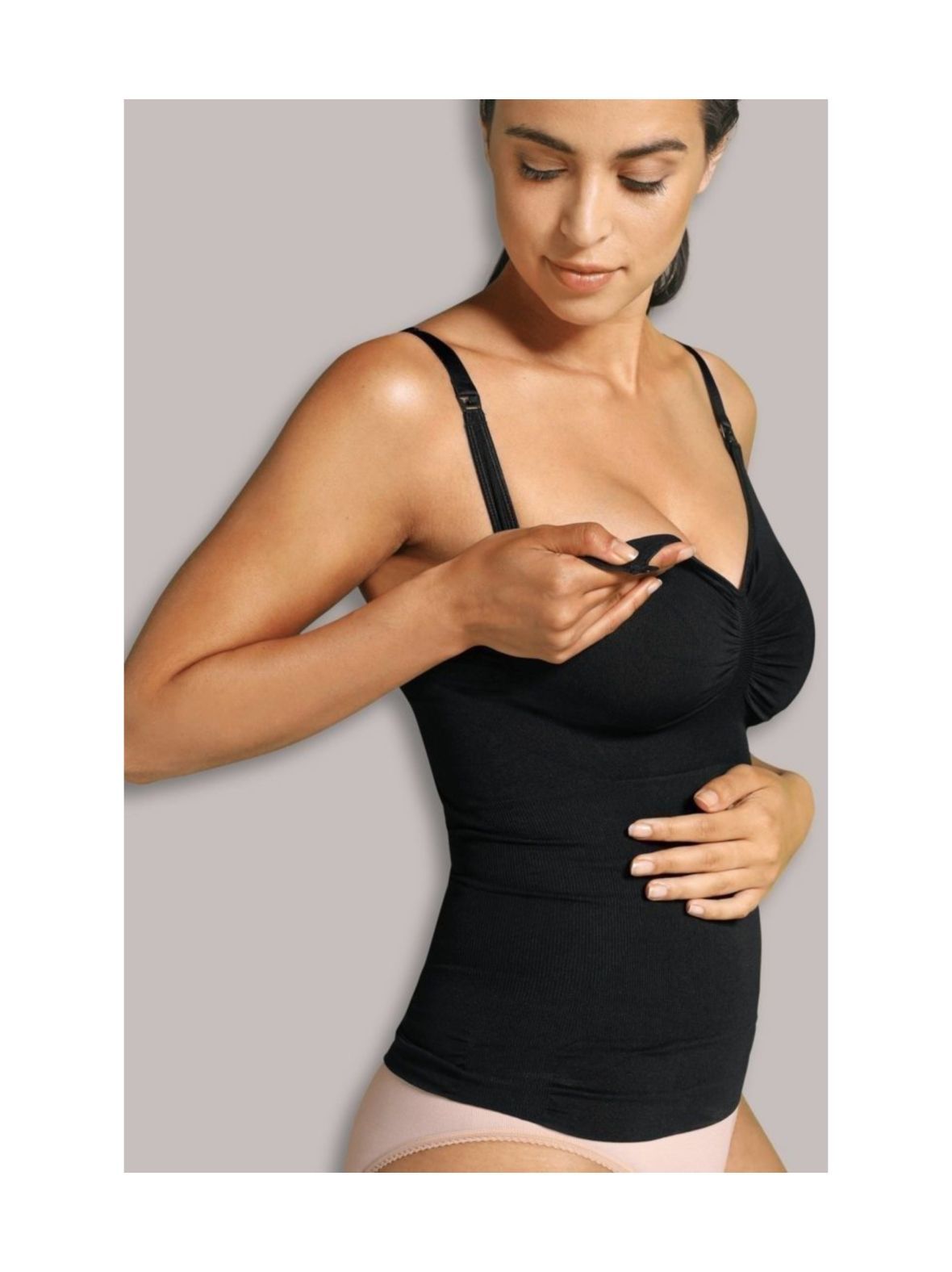 Nursing Top with Shapewear Recycled – Honey (Kanatiere për gjidhënie me formësim)