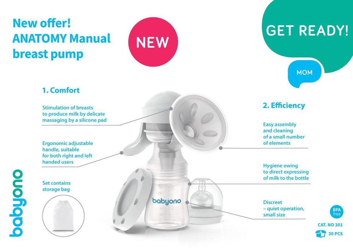BabyOno – Pompë Gjiri Manuale ANATOMY, me Dizajn Ergonomik