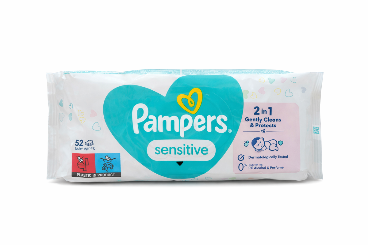 Pampers Sensitive - letra te lagura per bebe