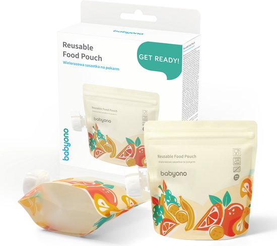 Babyono Food Pouches- Qese te Riperdorshme per Ruajtjen E Ushqimit