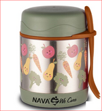 Tas i rrumbullakët inox Nava "We Care", 350 ml (me pirun)