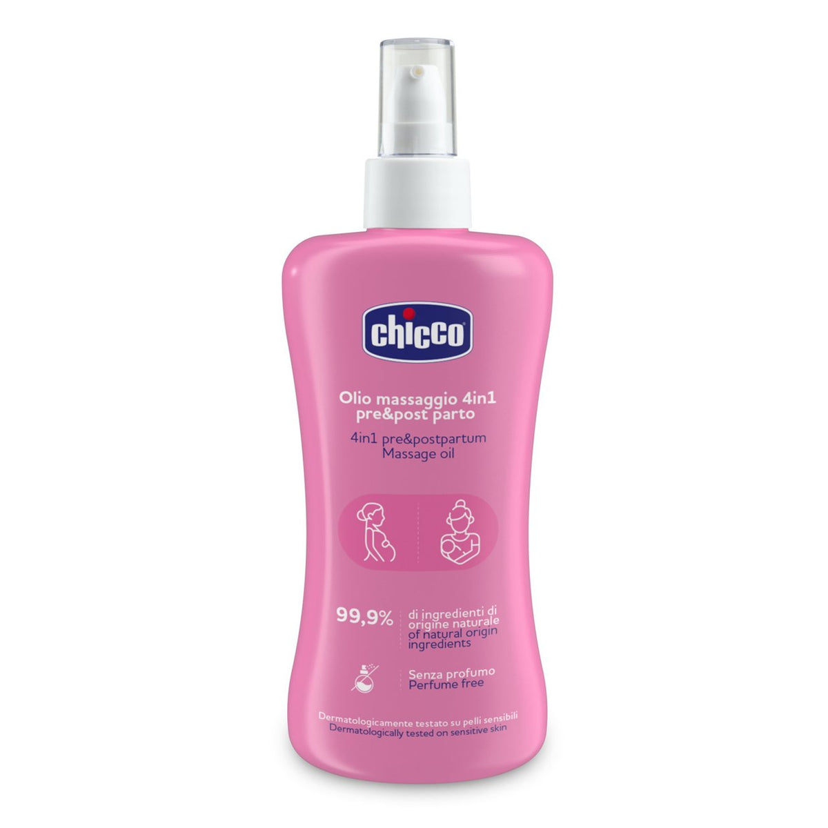 Chicco 4in1 Pre & Post Parto Massage Oil Vaj masazhi 4 në 1 për periudhën para dhe pas lindjes
