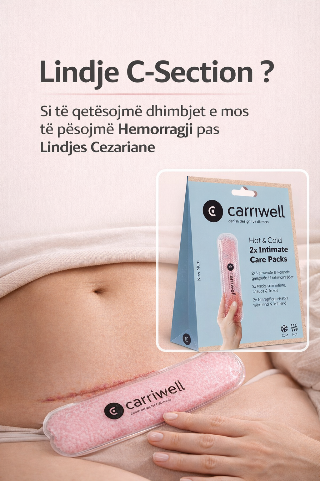 Carriwell Hot & Cold 2x Intimate Care Packs xhel ftohes dhe ngrohes terapia 2 ne 1