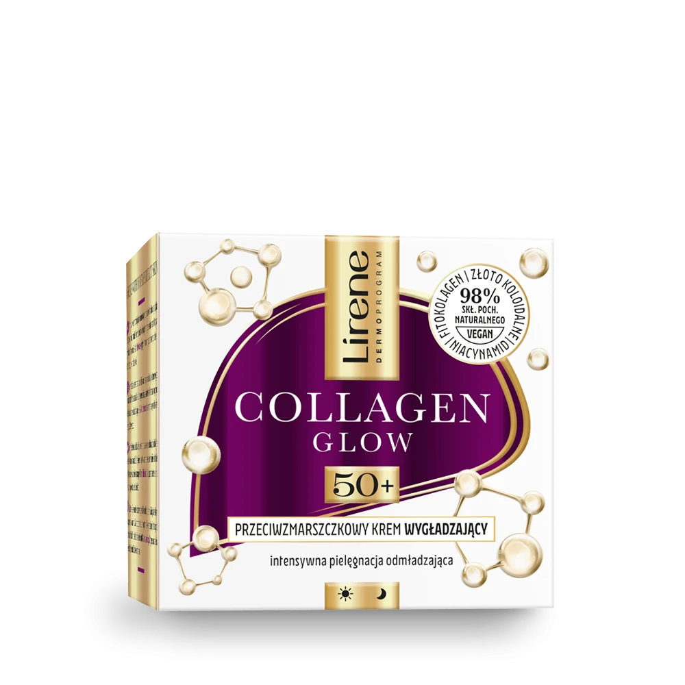 Lirene - Collagen Glow Anti-Wrinkle Smoothing Cream 50+ 50 ml