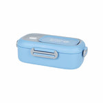 Enë drejtkëndëshe ushqimi inox "We Care", 800 ml (me lugë/pirun 2‑në‑1)