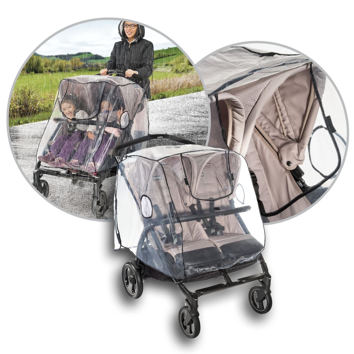 RainCover Twin rain cover for twin carriages