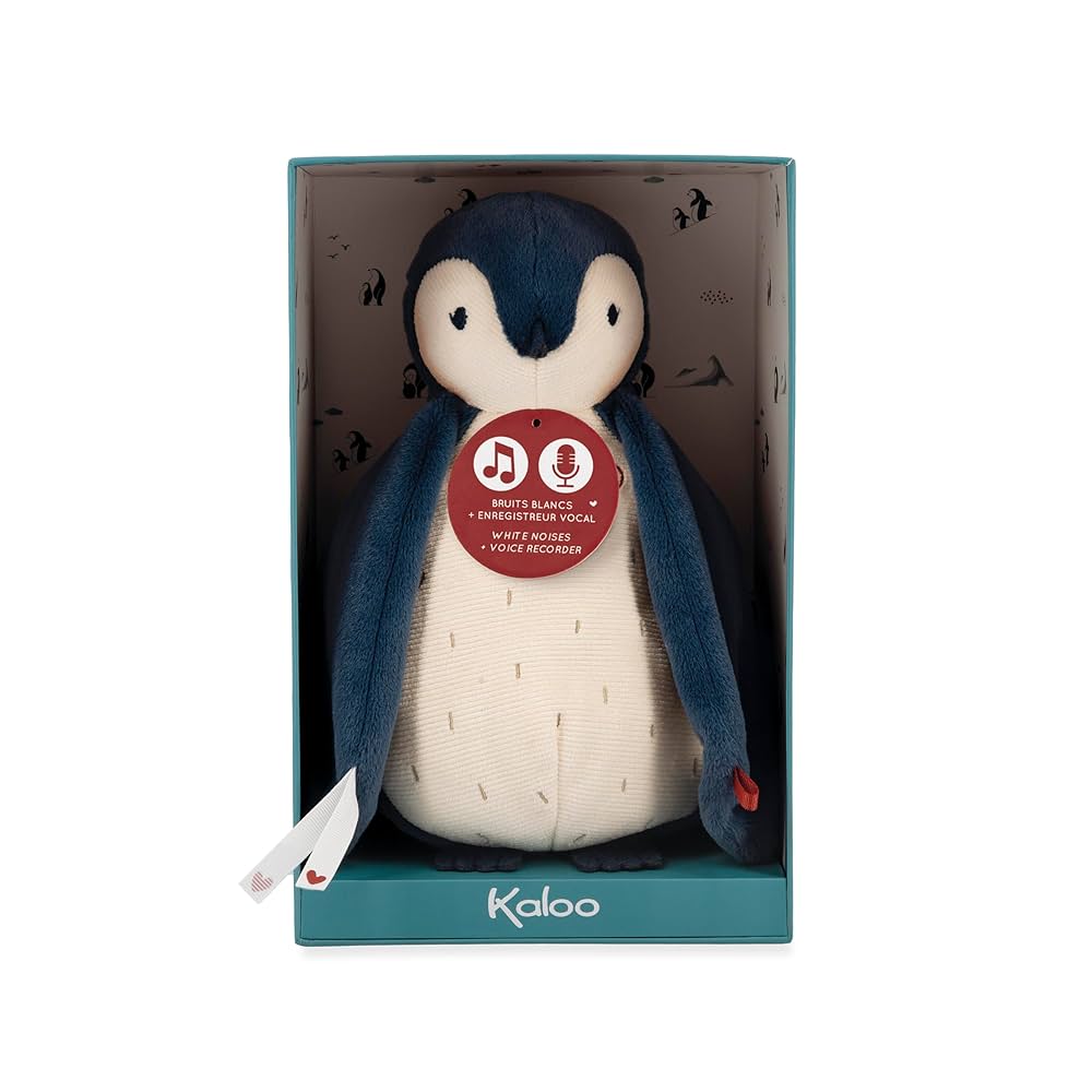 Kaloo Pinguin me Zhurma të Bardha & Regjistrues Zëri (Blu)