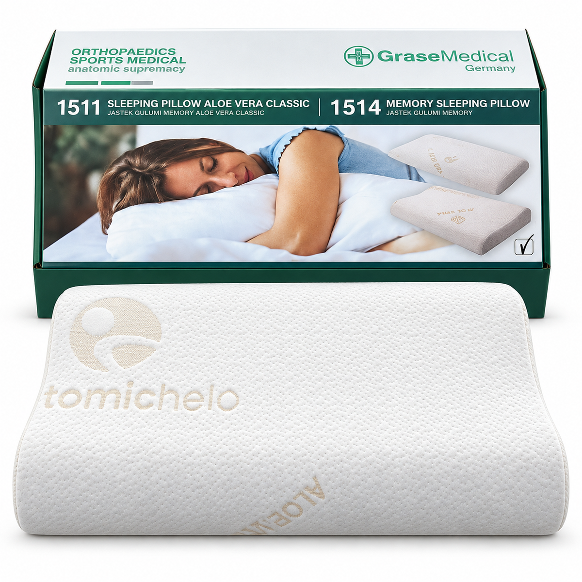 Gral Medical - Jastek Ortopedik Memory Foam Aloe Vera