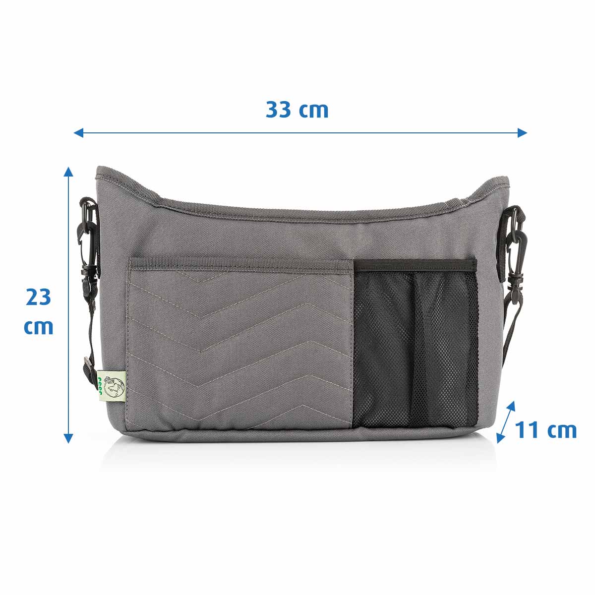 Growing stroller organiser with changing mat