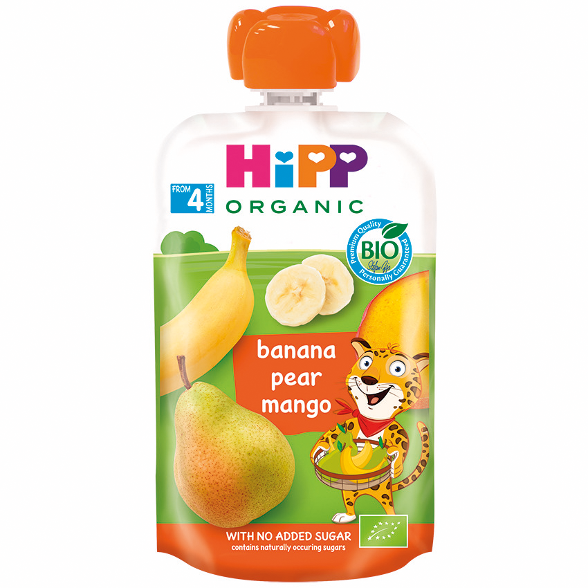 HiPP Organic Banana Pear Mango (nga 4+ muaj)