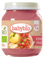 Babybio Apple Strawberry Jar Organic +6months *130gr