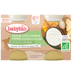 Babybio Brassé Mango & Pineaple Coconut Milk +6months 2x130gr