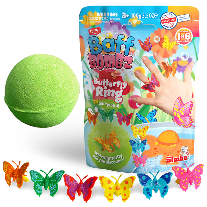 Zimpli - Butterfly Rings Surprize Baff Bombz