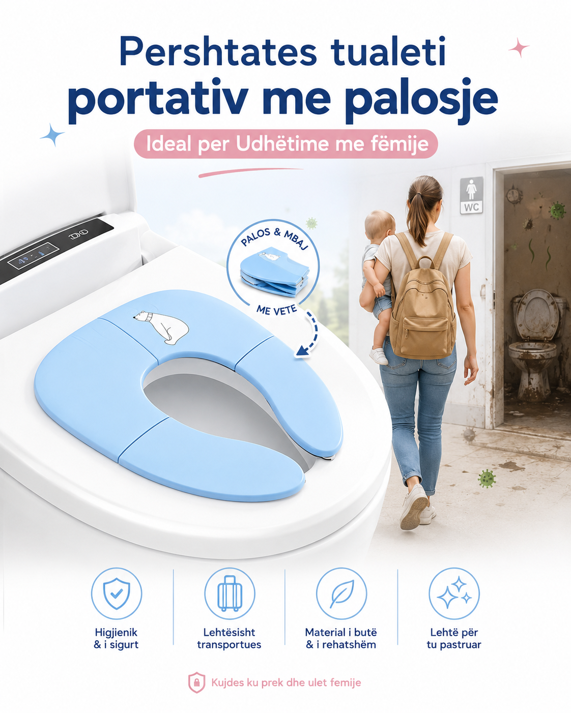 Pershtatese Portative për Tualet për Fëmijë