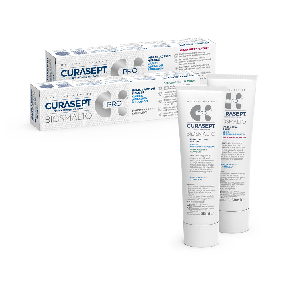 Curasept Biosmalto PRO Mousse – Caries, Abrasion & Erosion (Delicate Mint Flavour)