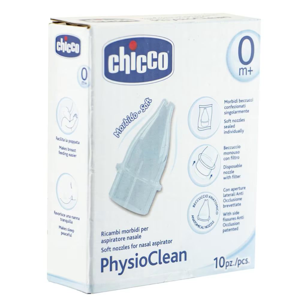 Chicco PhysioClean Gryka të Buta Zëvendësuese për Aspirator Nazal (10 copë)