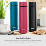 ColourDesign stainless steel vacuum bottle, 450 ml, black