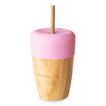 Eco Rascals- BAMBOO CUP gote druri me kapak silikoni dhe pipez bambuje per fëmije