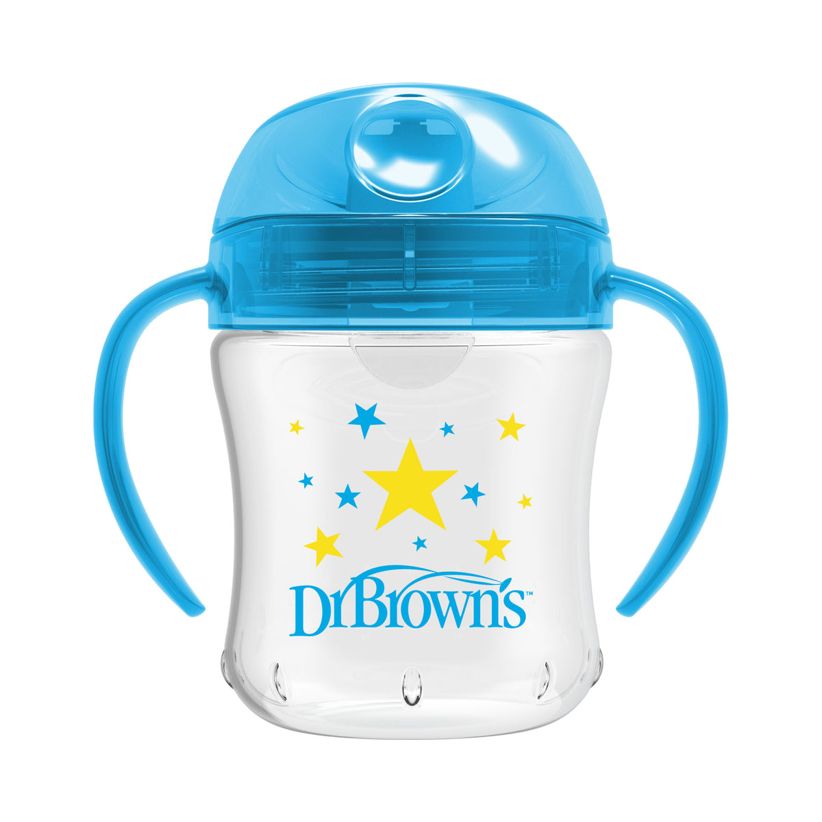 Dr Brown'sGota 180ml per bebe 6m+, me koke te bute,me doreza, ngjyre blu