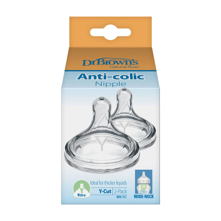 Dr.Brown’s koka nderruese Options+,grykë gjerë, 0m+, silikoni