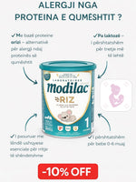Modilac Expert Riz – Qumesht per bebe me proteine orizi per alergji ndaj qumeshtit te lopes