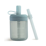 Silicone training cup with straw MOONKIE