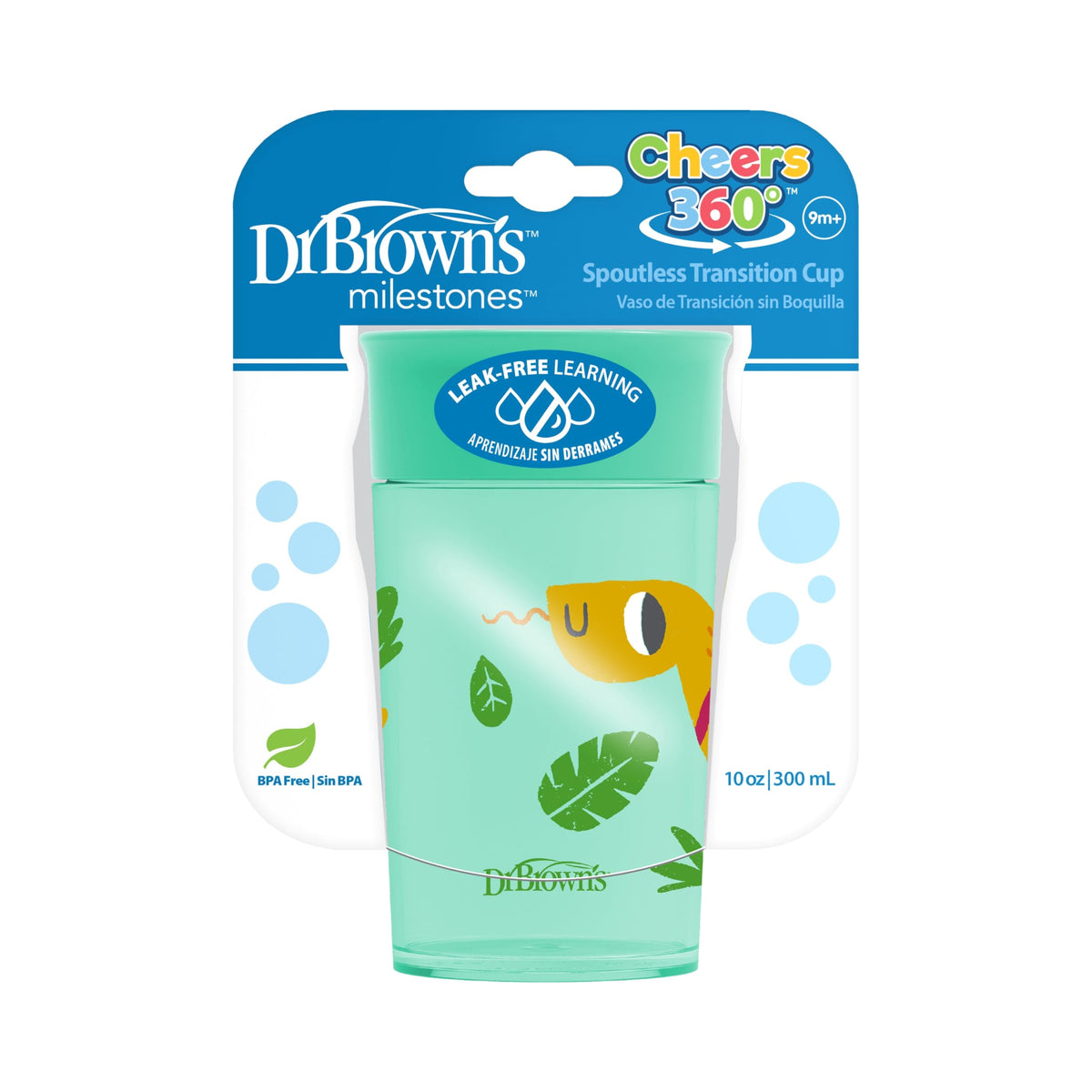 Dr Brown'sGotë e butë 360° jeshile, 300 ml, (9m+)