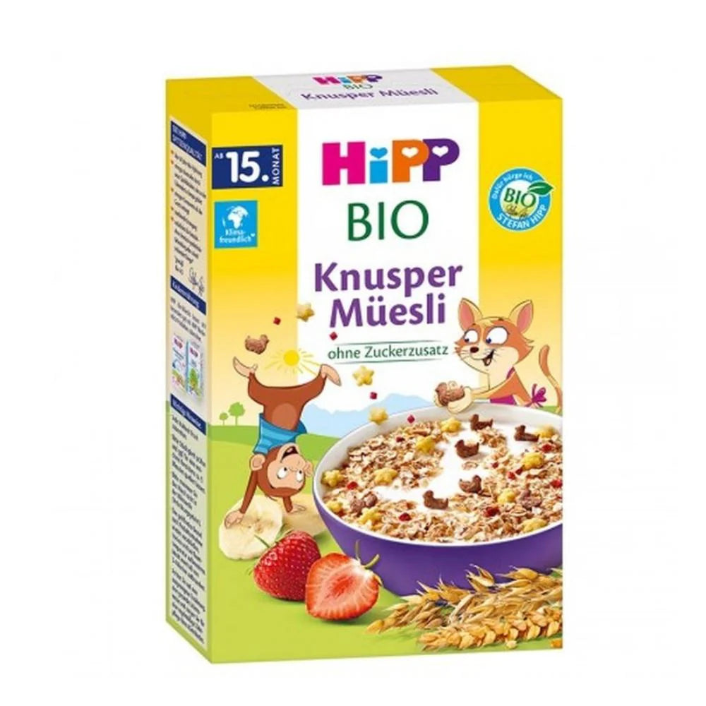 HiPP BIO Knusper Müsli (pa sheqer të shtuar) – nga 15+ muajsh