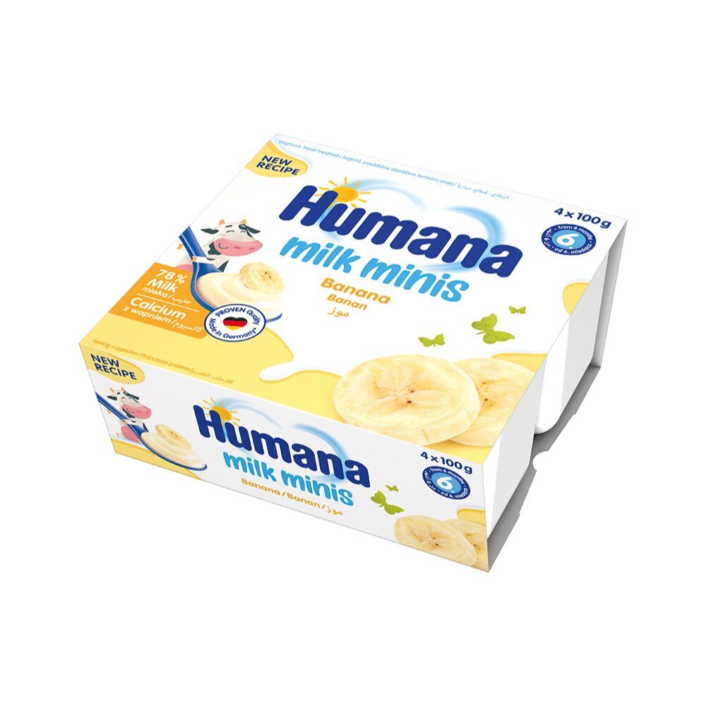 Humana Milk Minis Banana Yoghurt 400g – Kos dhe Ëmbëlsira për Fëmijë