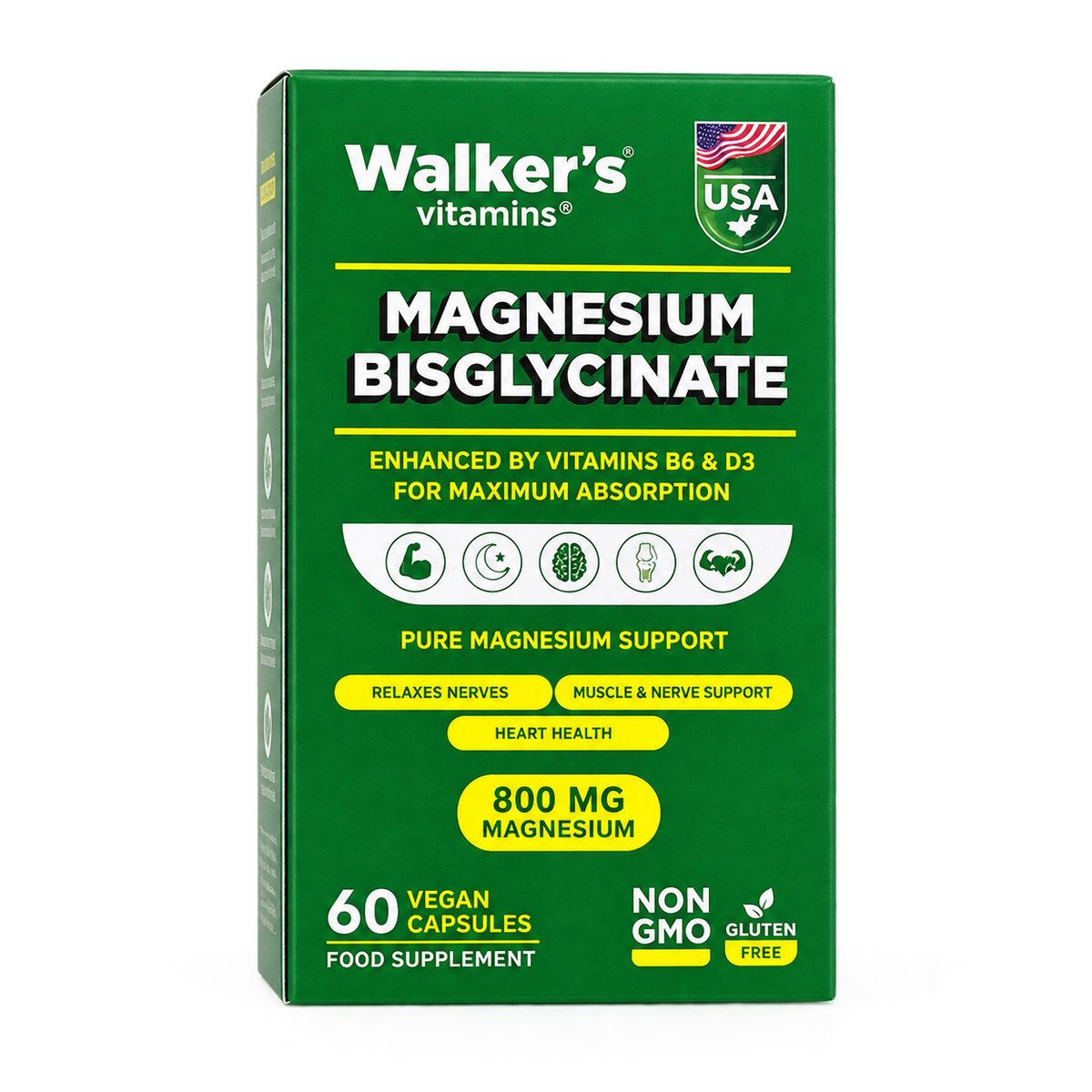 Walker’s - Magnesium Bisglycinate + Vitamin B6 & D3