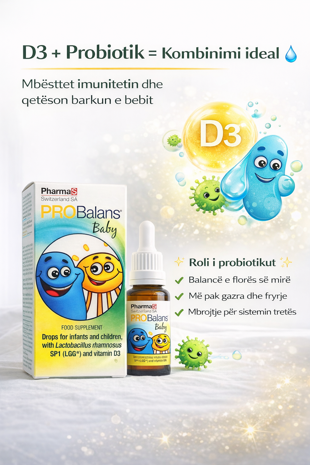 PROBalans Baby – Probiotik + Vitaminë D3