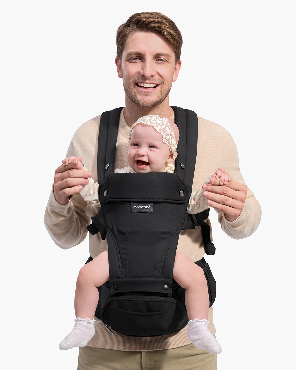 Momcozy - 2 in 1 Hip Seat Baby Carrier (kangur per bebe 0-12 muaj)