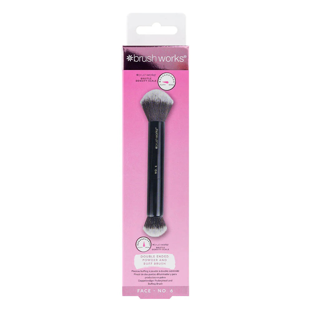 Brushworks - No. 6 Double Ended Powder & Buff Brush