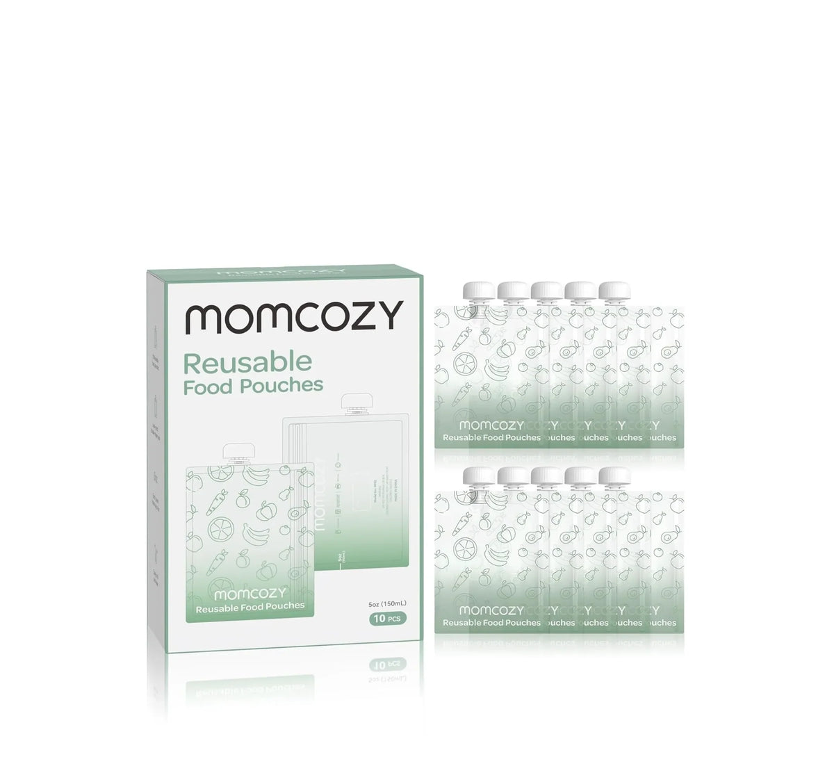 MomcozyQese të Ripërdorshme për Ushqimin e Bebes 100 ml, 10 Copë