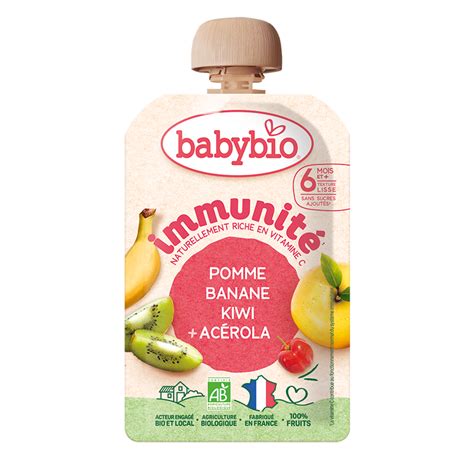 Pure BIO Immunity – Mollë, Banane, Kiwi, Acerola – Babybio