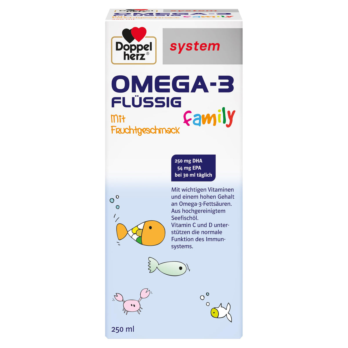 Omega 3 Flüssig Doppel Herz