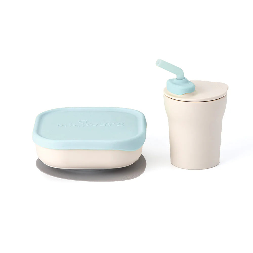 Sip & Snack (Vanilla/Aqua) Miniware