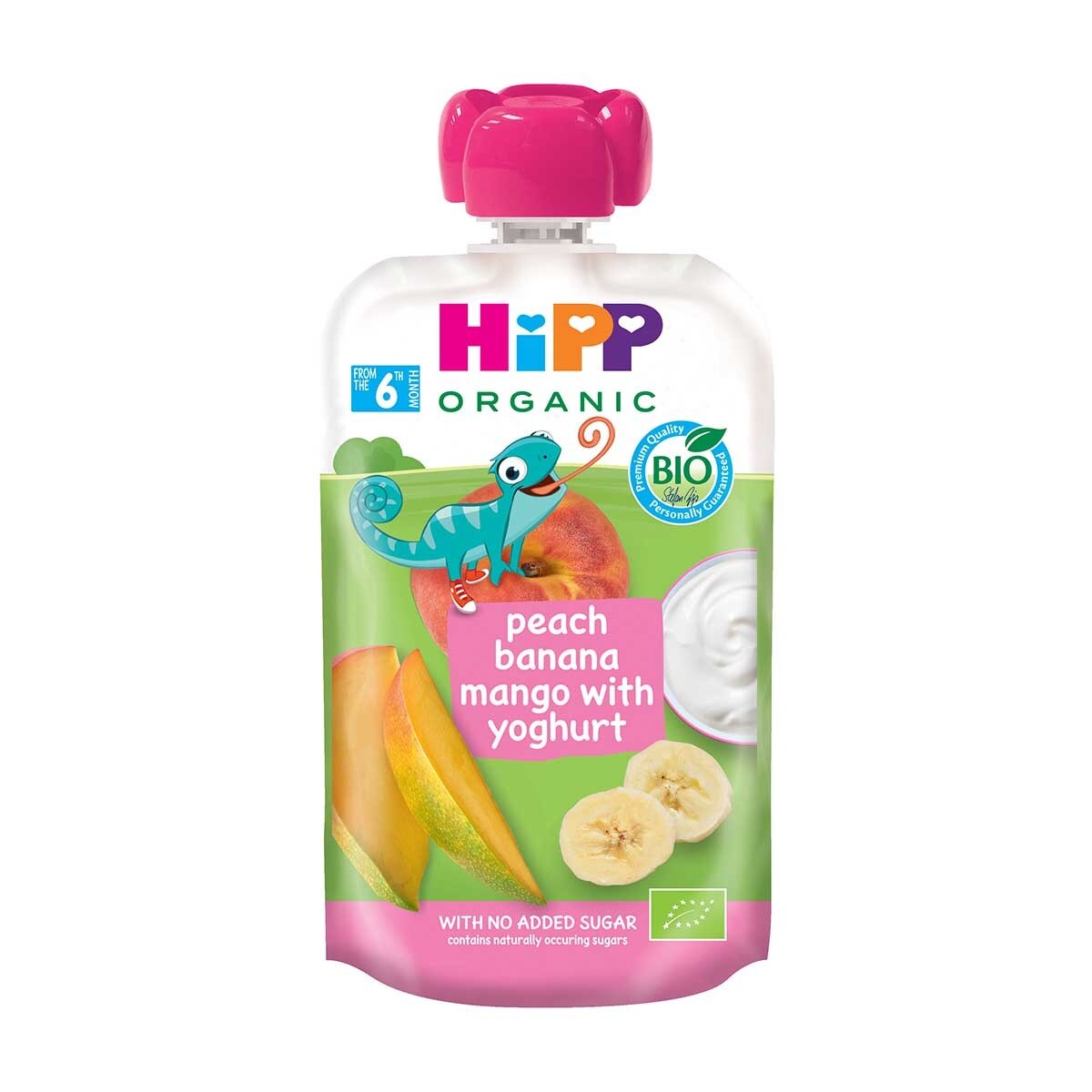 HiPP Organic Peach Banana Mango with Yoghurt (nga 6+ muaj)