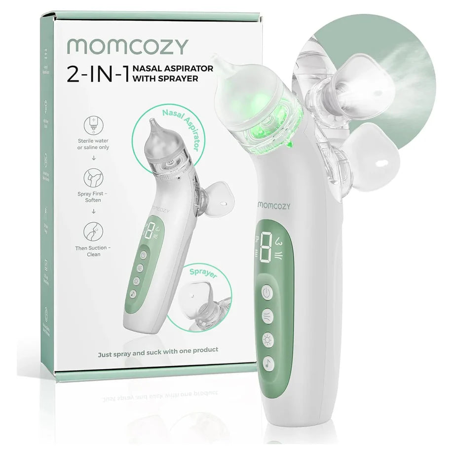 Momcozy - BreezyClear 2 in 1 Spray & Suction Electric Nasal Aspirator ( aspirator nazal)