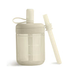 Silicone training cup with straw MOONKIE