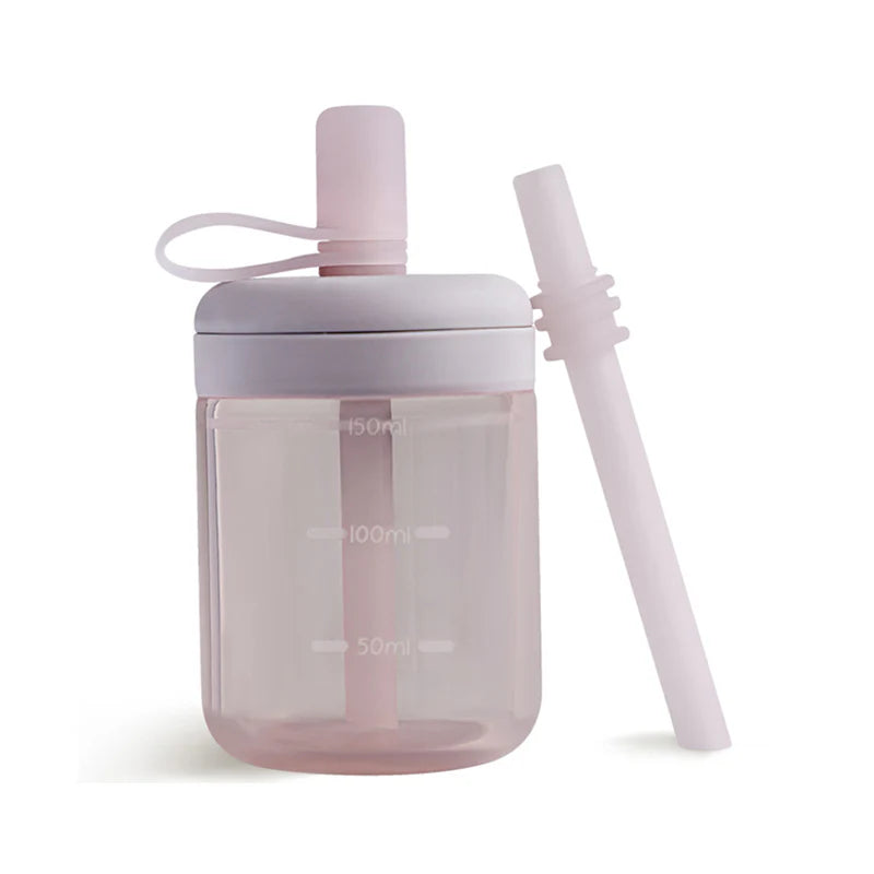 Silicone training cup with straw MOONKIE