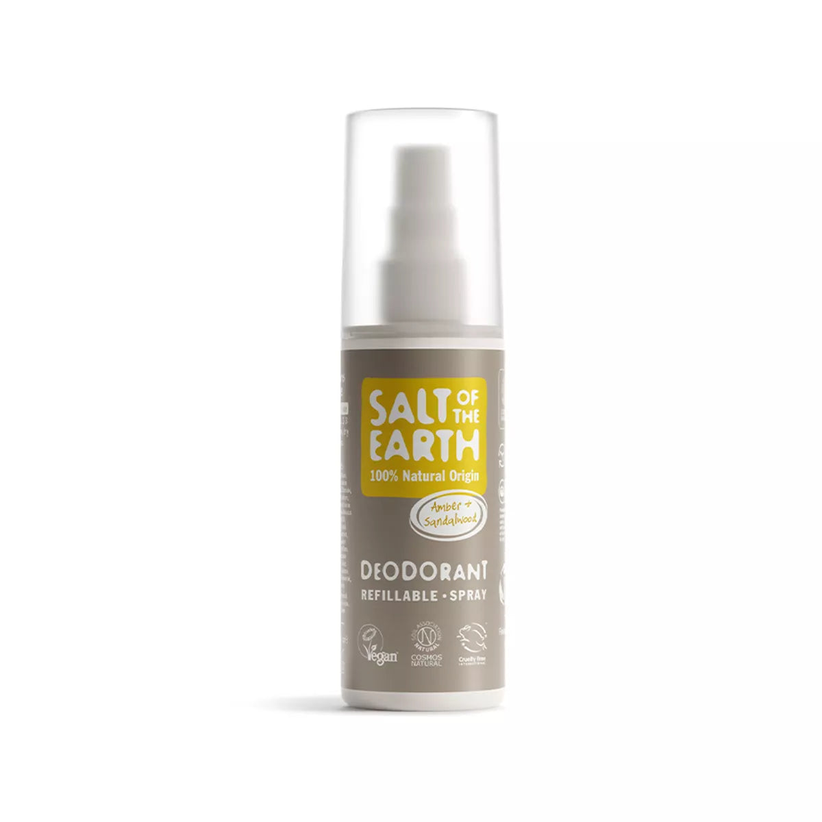 Salt of the Earth Natural Deodorant Spray – Amber + Sandalwood