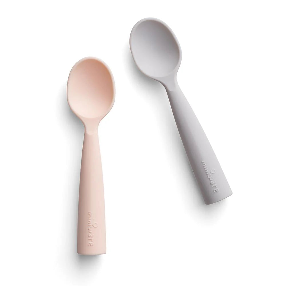 Training Spoon 2-pack (Grey/Peach) Miniware