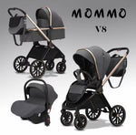 MOMMOV8Karrocë Premium 3 në 1 për Fëmijë