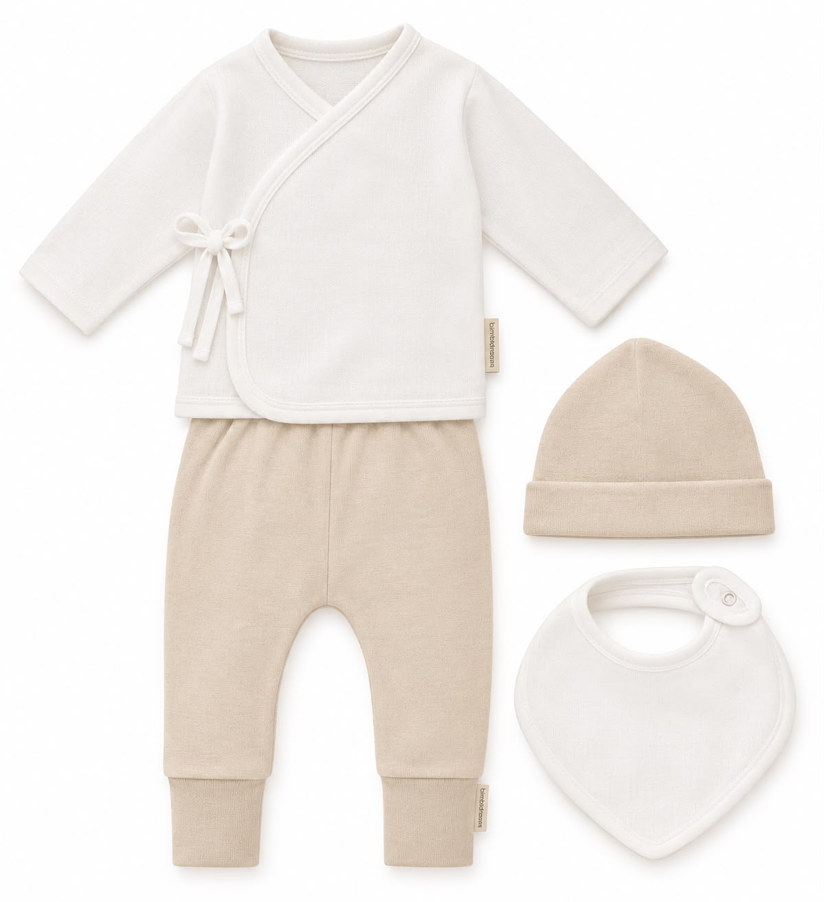 Bimbidreams - Set Newborn me 4 Pjese Beige